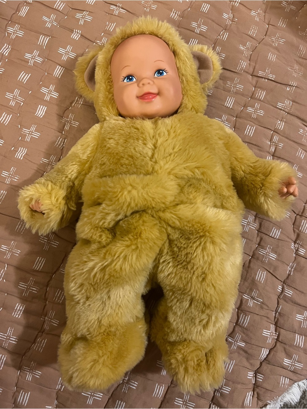 Vintage 1997 Anne Geddes 15" Caramel Baby Bear Doll Plush